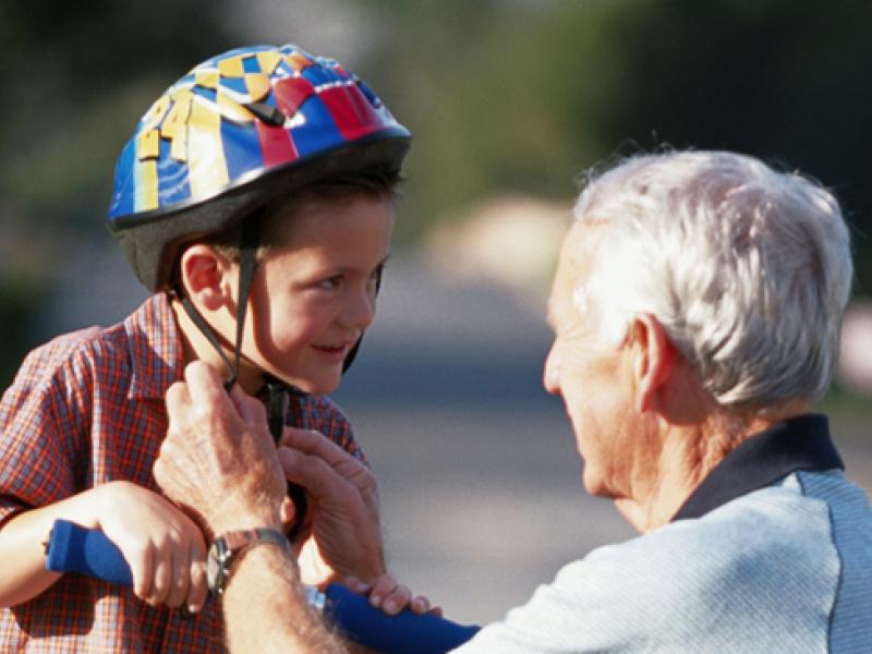 Grandfather and grandson